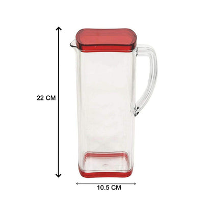 Top-down view of the fridge-safe water jug with its secure, easy-open lid.
